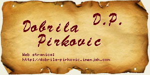 Dobrila Pirković vizit kartica
